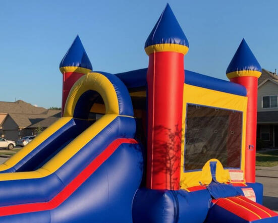 bounce house with slide